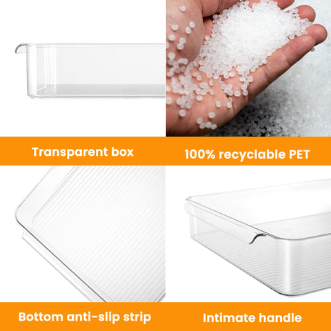 Vacane recipiente alimentos refrigerador sin BPA, almacenamiento seguro y limpio.