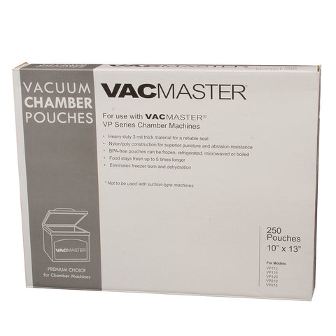 VacMaster 40725 bolsa de cámara 3 mil 10x13, sellado fiable para conservar frescura.