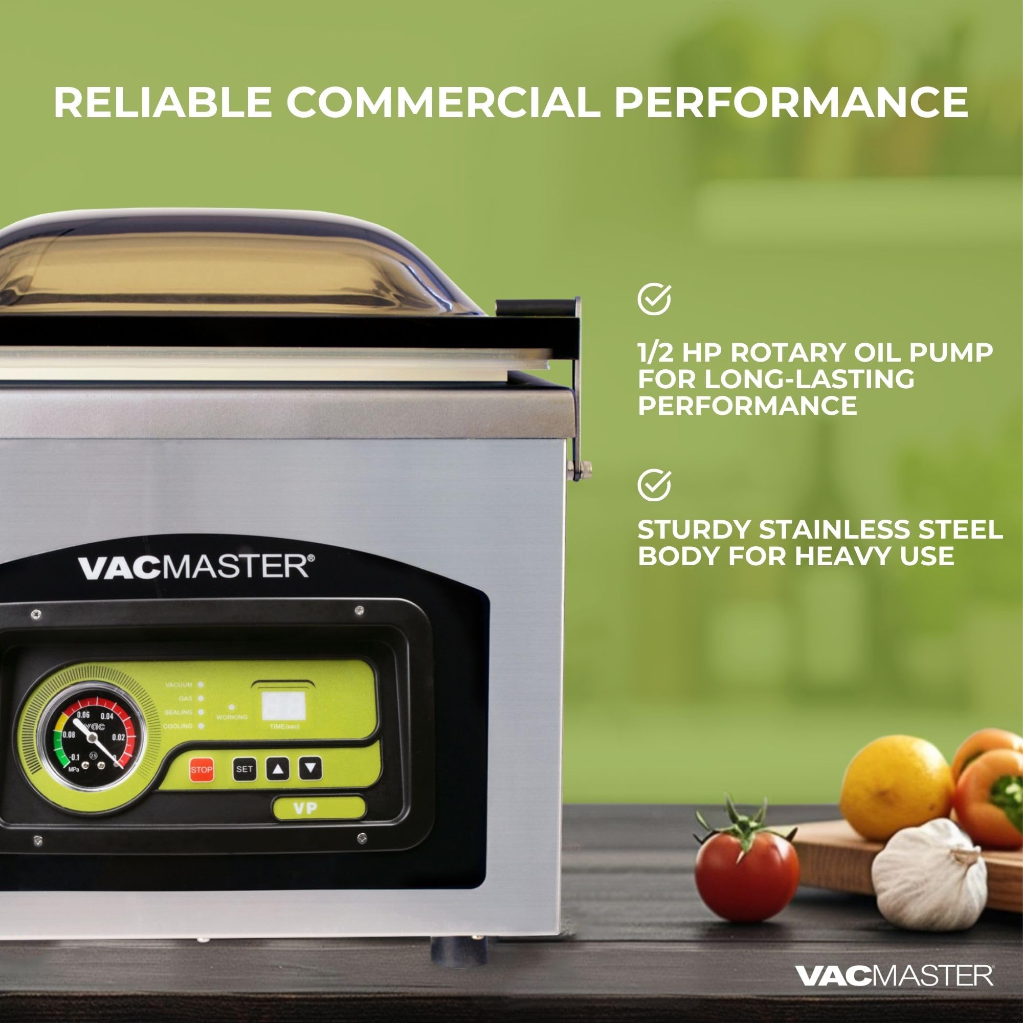 Vacmaster VP230: sellado doble para mayor protección frente a fugas.