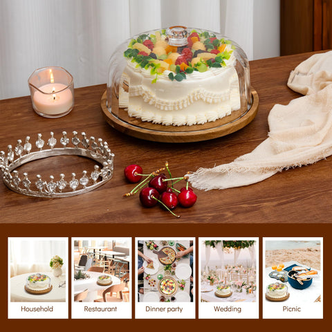 Vacream domo de cristal ofrece visibilidad nítida de los postres.