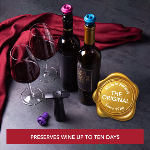 Tapones Vacu Vin de vino multicolor para sellado rápido y práctico