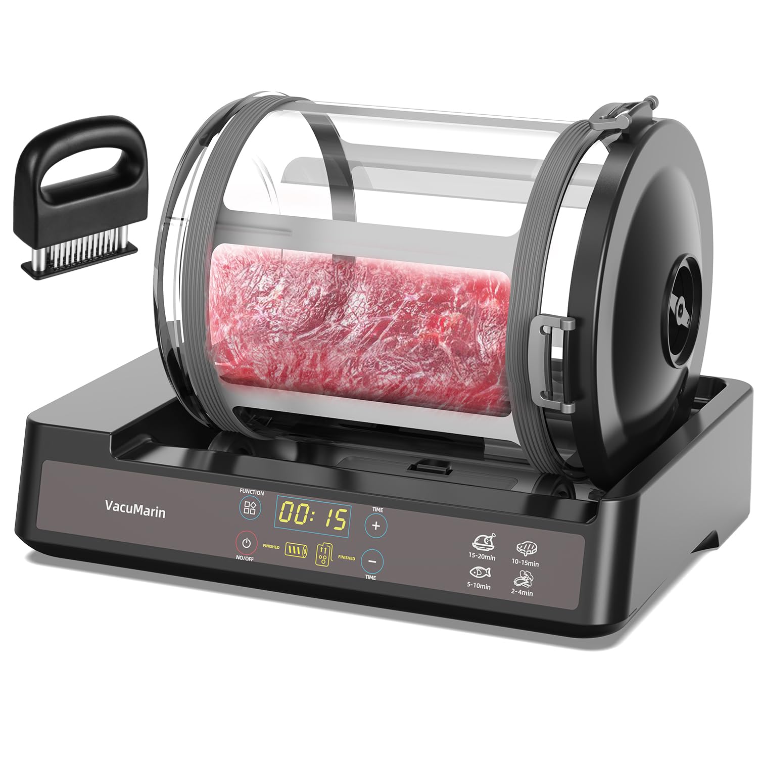 Vacumarin, cámara de marinado rápido, mejora penetración de sabor en carnes y verduras.