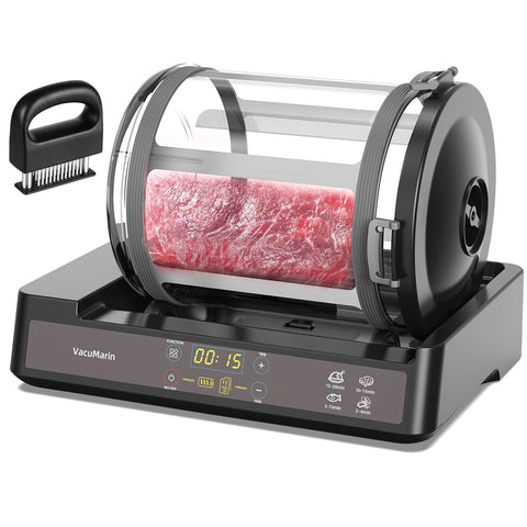 Vacumarin, cámara de marinado rápido, mejora penetración de sabor en carnes y verduras.