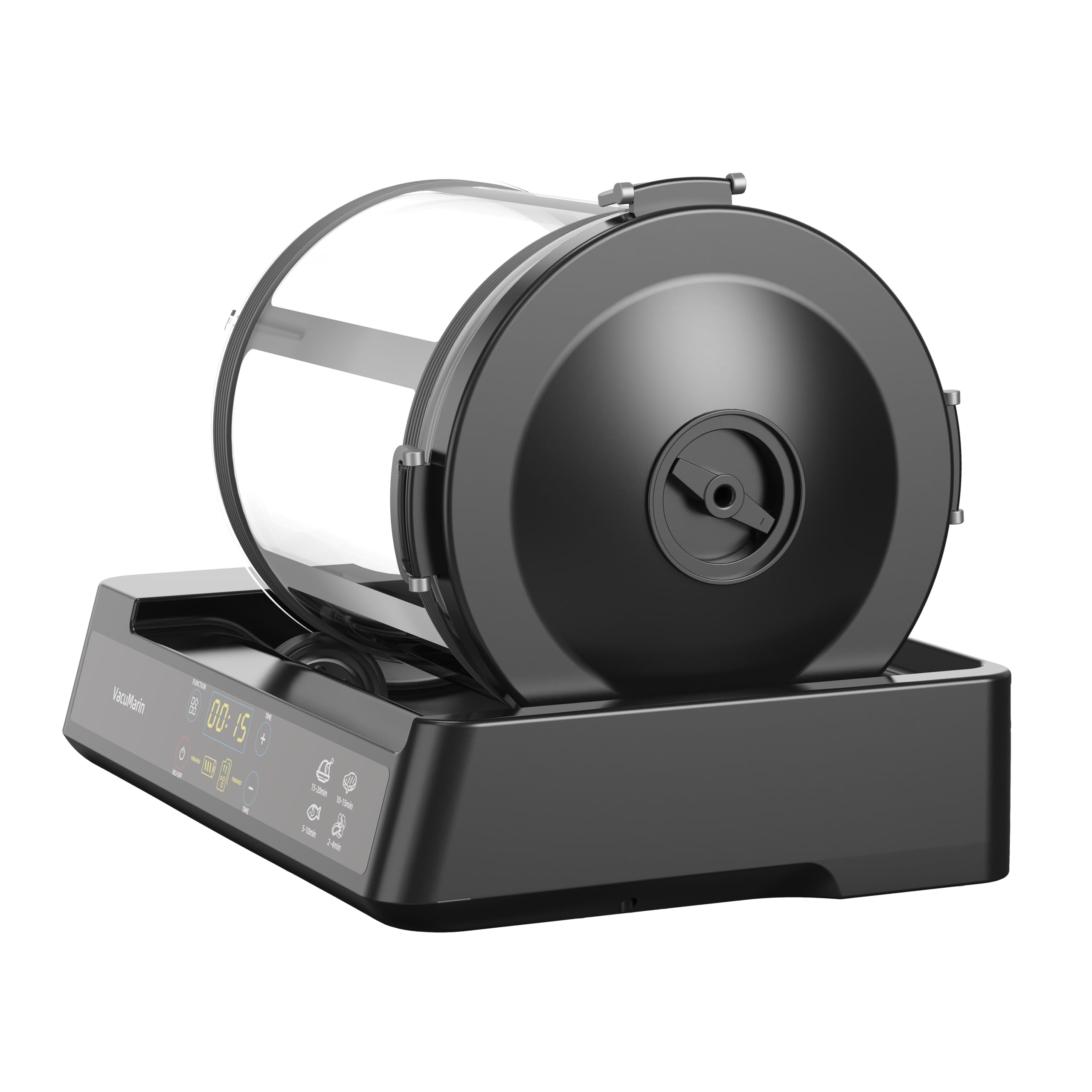 Vacumarin, manguera de vacío guardada, limpieza ordenada tras uso.