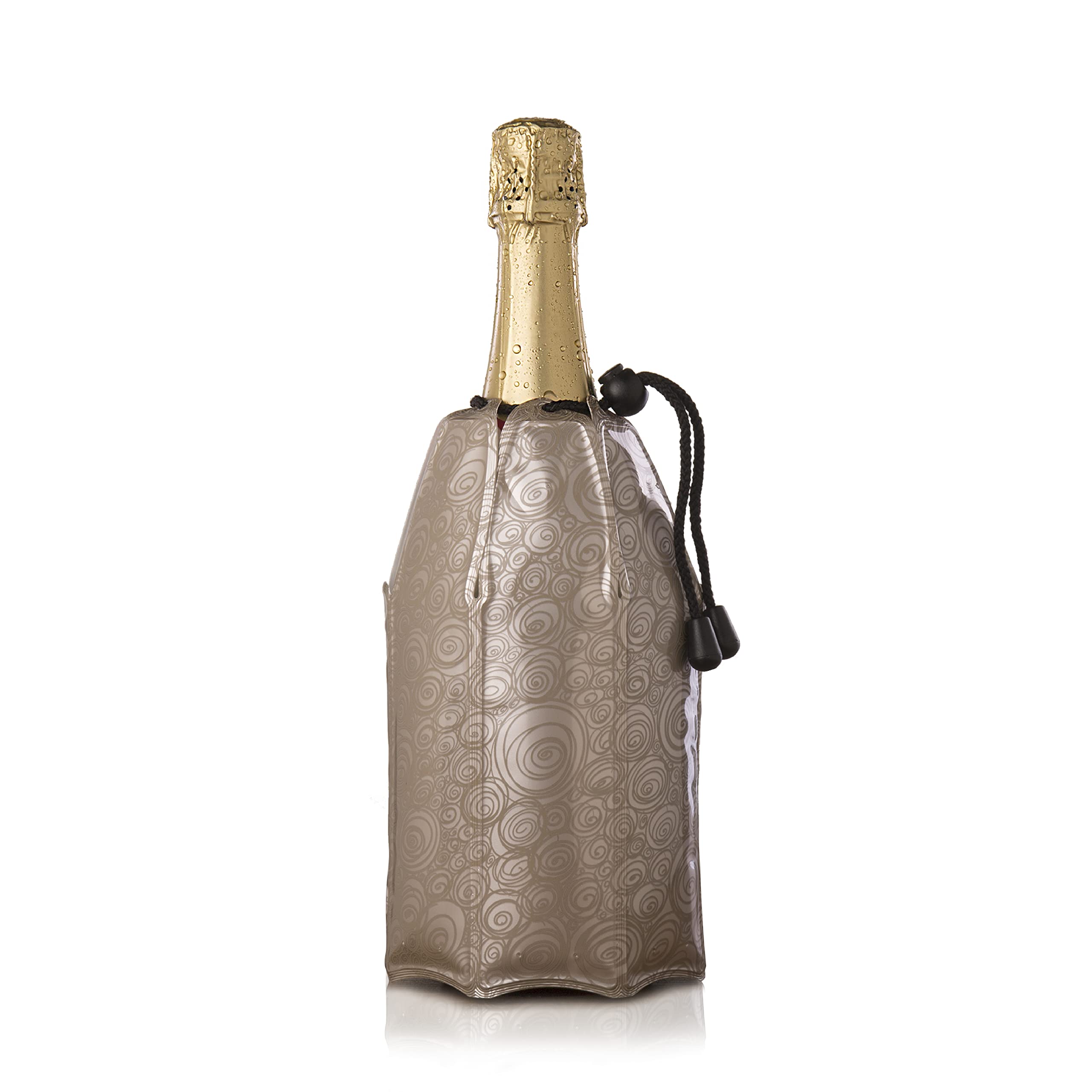 Vacuvin Active Cooler plata plegado, enfriamiento rápido para botellas estándar.