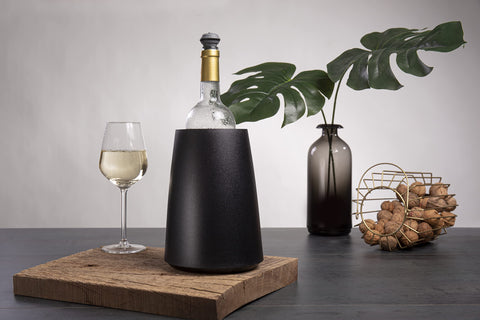 Vacuvin negro enfriador con botella 750 ml: enfriado sin esfuerzo.