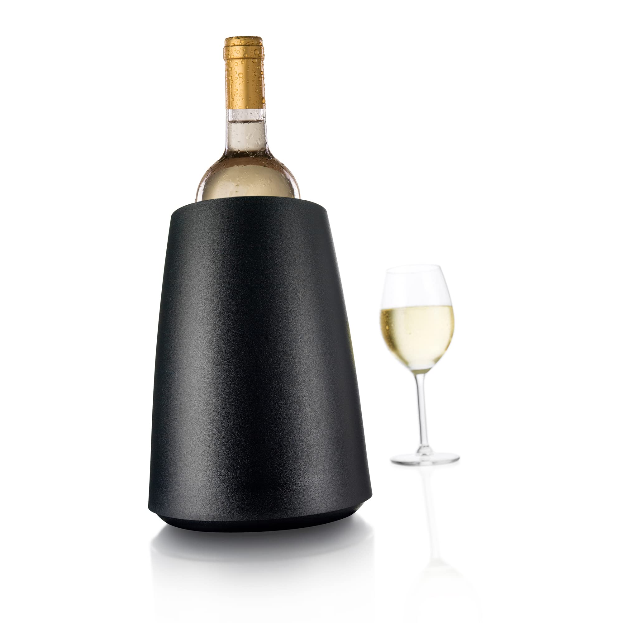 Vacuvin negro, detalle manga congeladora: enfriamiento rápido para botellas.