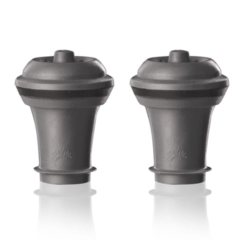 Tapones Vacu Vin para vino en gris, set de dos, ayudan a mantener el vino fresco