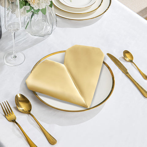 Vacvelt servilleta satin dorado 17x17 añade lujo