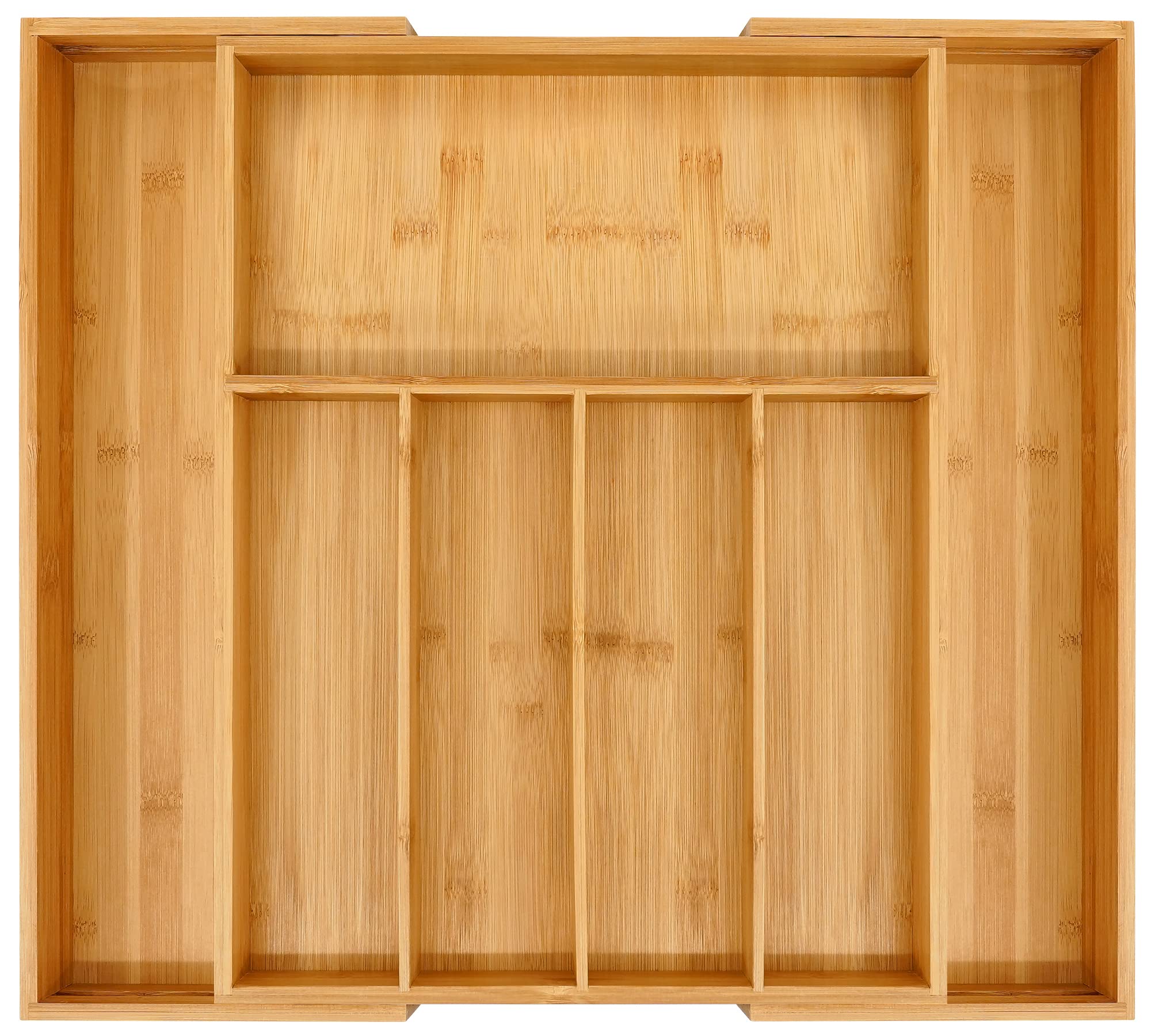 Organizador de cajón de bambú premium VaeFae extendible para utensilios
