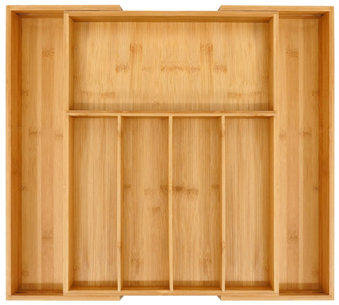 Organizador de cajón de bambú premium VaeFae extendible para utensilios