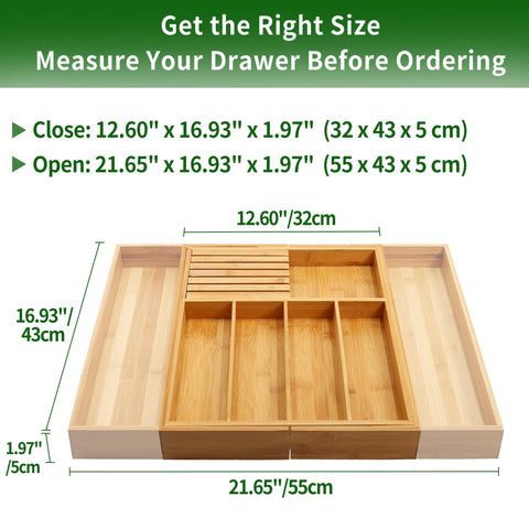Divisores para cajón VaeFae con 5-7 compartimentos para ordenar cubiertos y utensilios.
