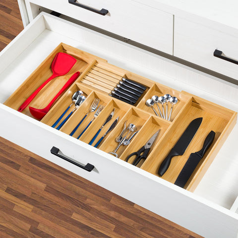 Organizador VaeFae con 7-9 compartimentos para cubiertos grandes.