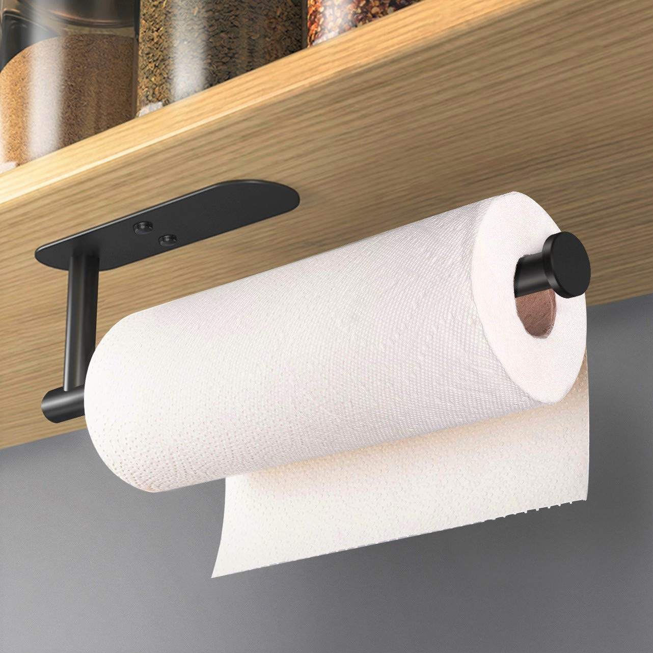 VAEHOLD porta-rollo de papel de cocina adhesivo, acceso cómodo cerca de la zona de cocción.