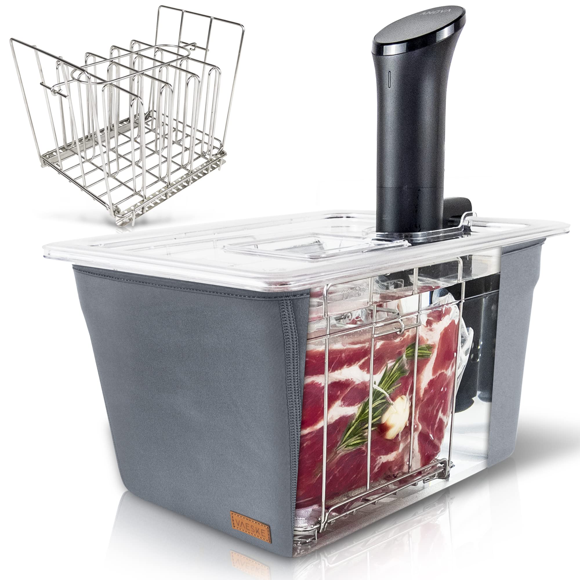 Väeske contenedor sous vide aislado 12 qt con protección de encimeras