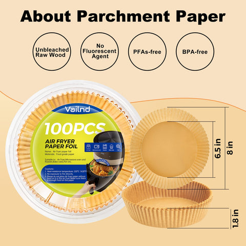 Recubrimiento de silicona seguro en papel Vailnd para hornear.