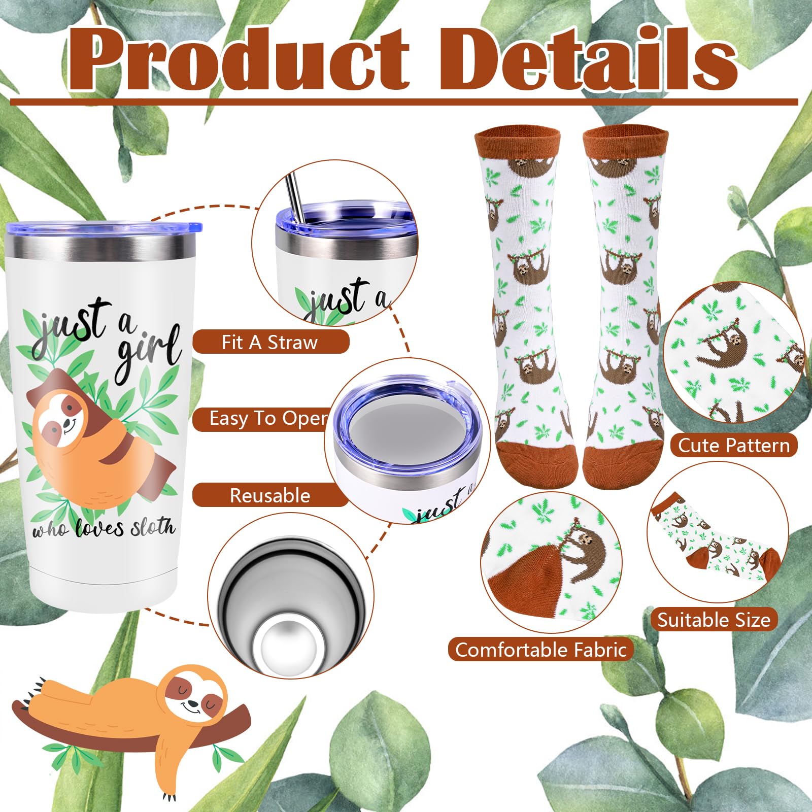VAIPI bolso cosméticos con diseño de perezoso, práctico para organizar maquillaje y objetos.