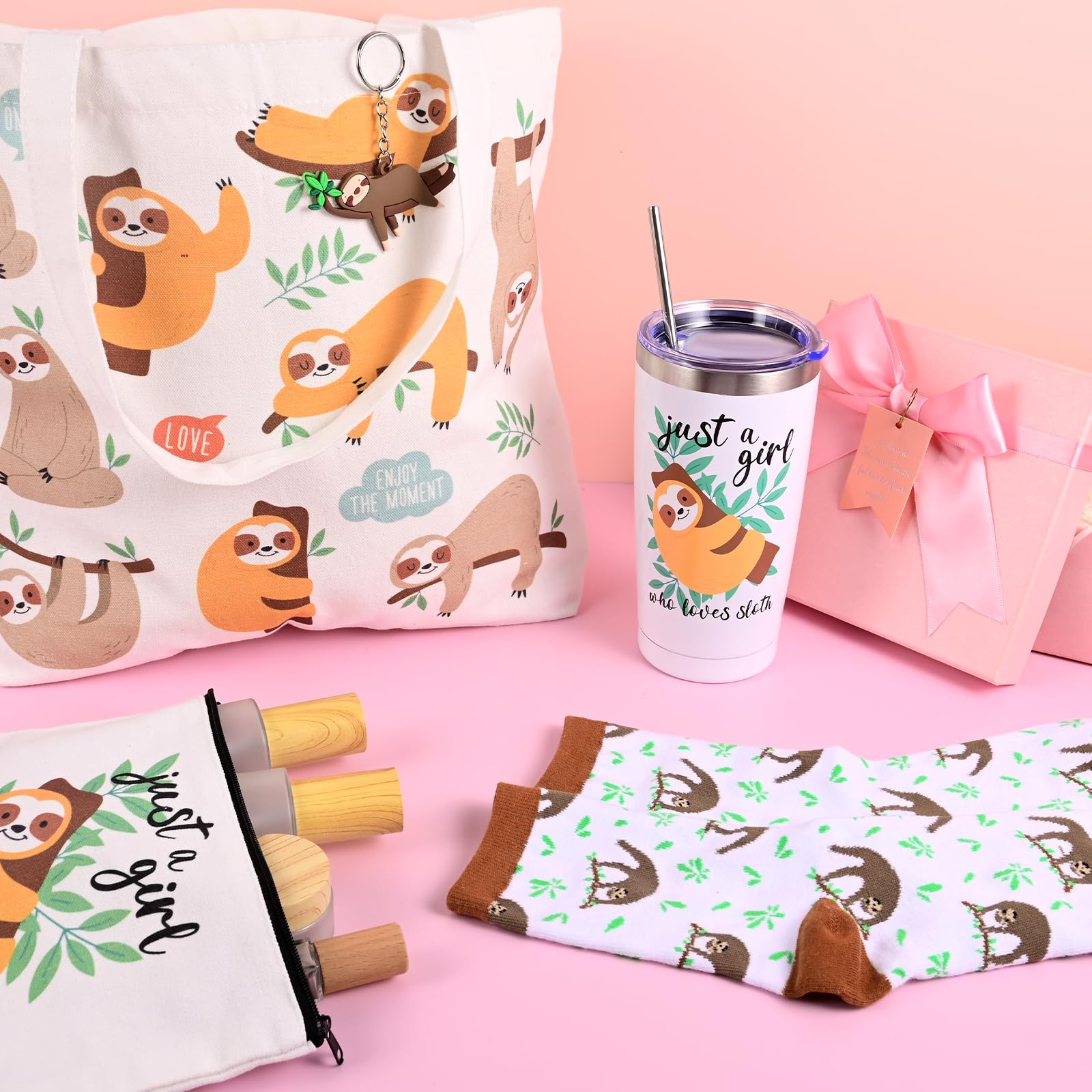 VAIPI conjunto regalo con perezoso, ideal para sorprender en cumpleaños o fiestas.