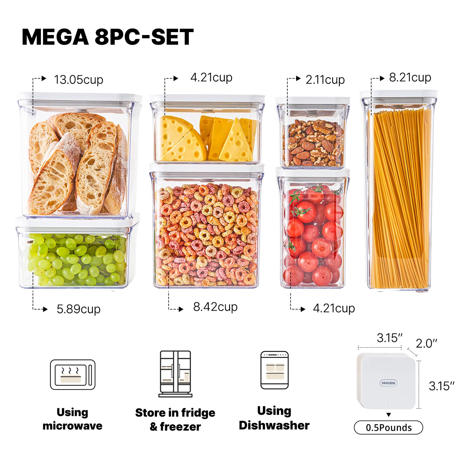 Materiales VAKUEN aptos para microondas y lavavajillas.