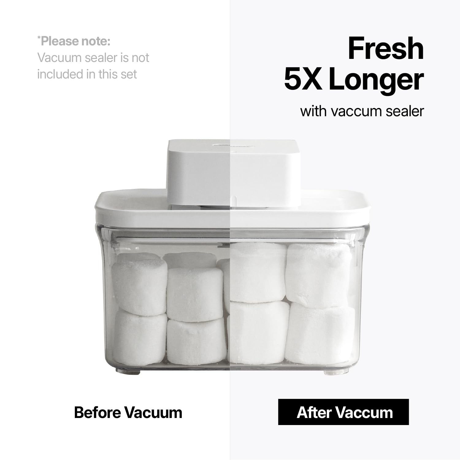 VAKUEN plástico sin BPA y seguro para alimentos.
