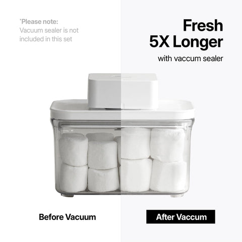 VAKUEN plástico sin BPA y seguro para alimentos.
