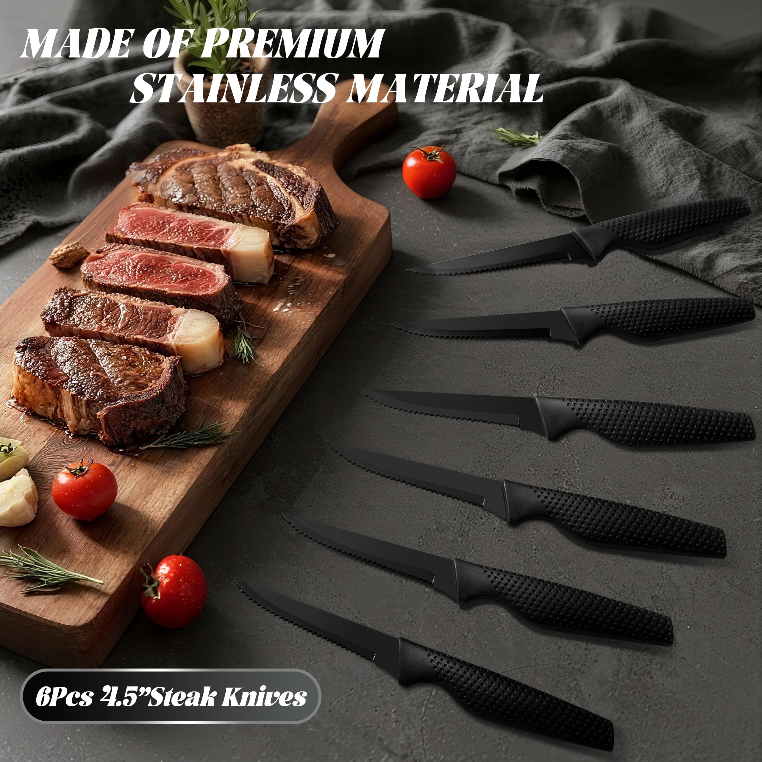 VALESKA cuchillo chef 20 piezas: corte preciso para carne y verduras