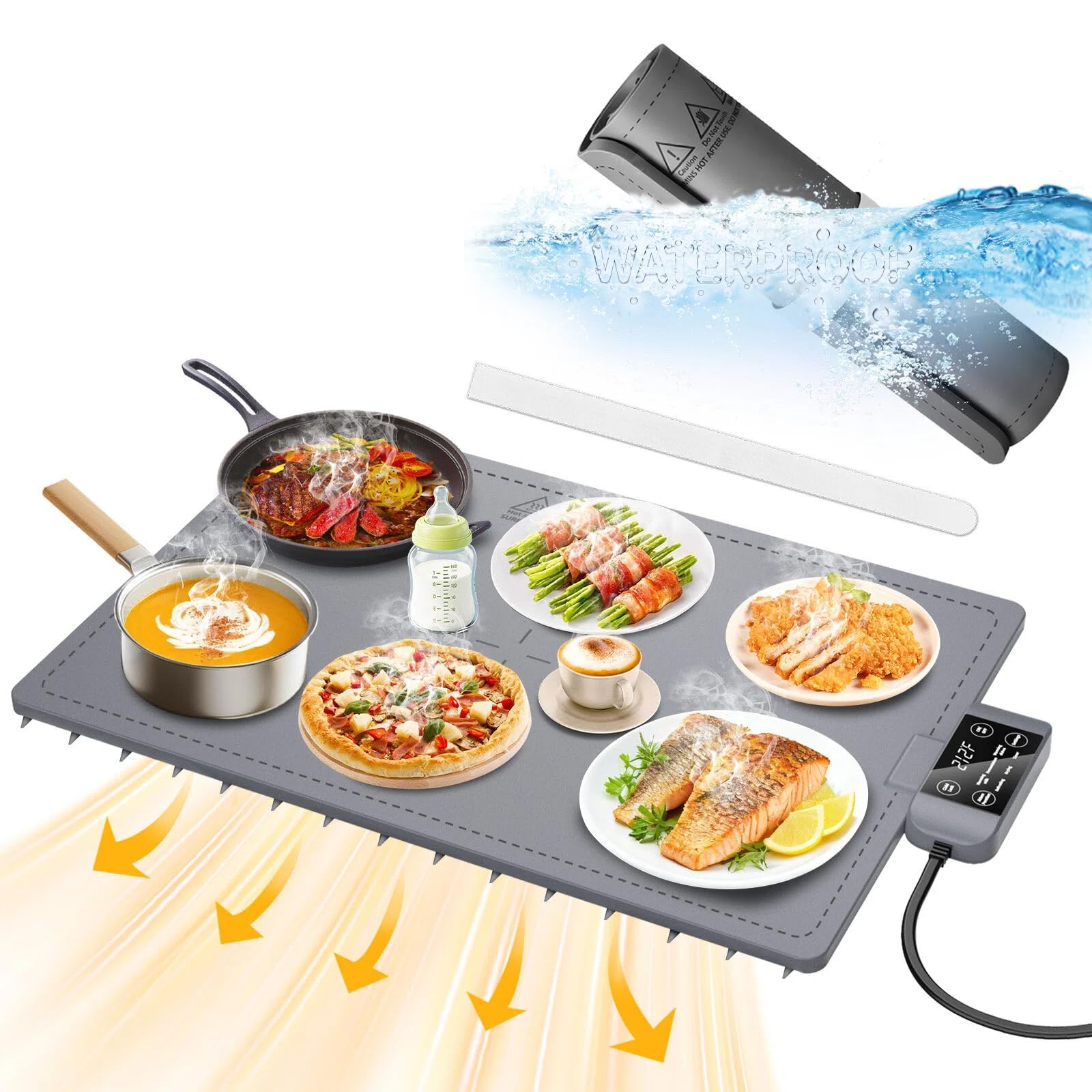 Valoidea manta calentadora impermeable para alimentos lista para servicio en mesa