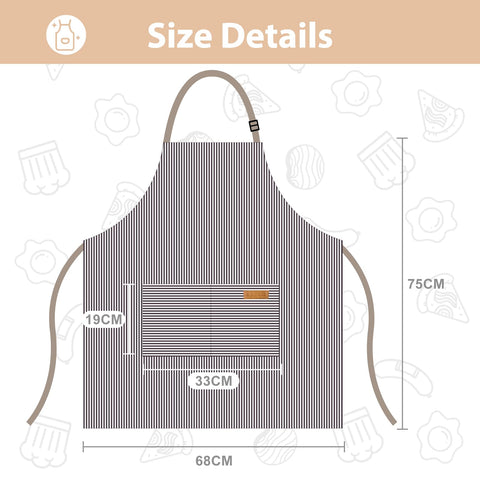 Delantal VALOME para cocina, ajuste de cuello ajustable para un ajuste cómodo.