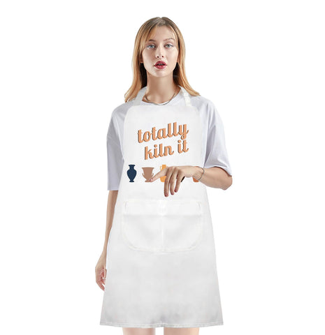 Delantal VAMSII con diseño divertido para cerámica, protege la ropa durante la creación.