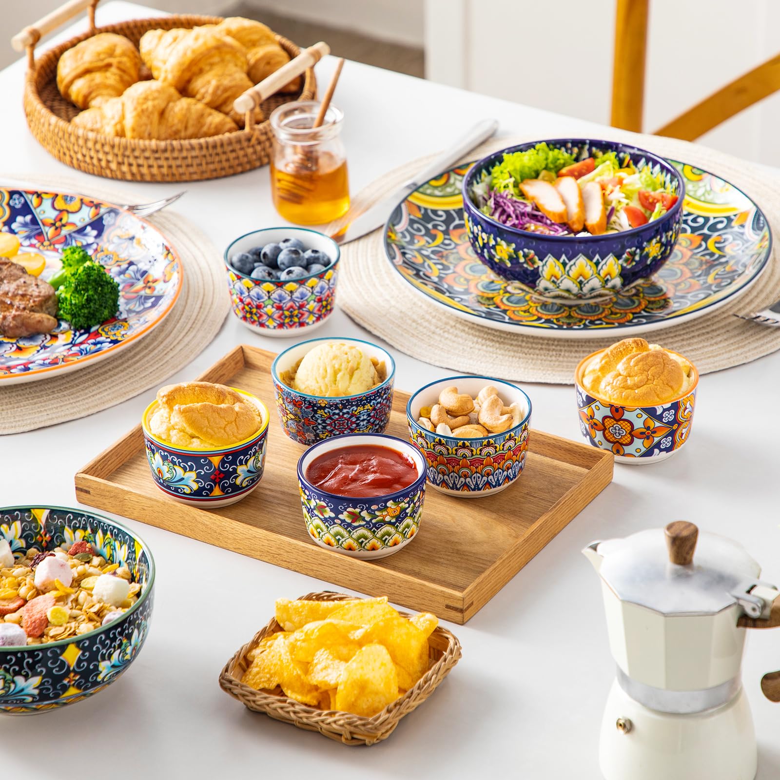 Ramequines Vancasso diseño bohemio culinario, realza la experiencia de la mesa