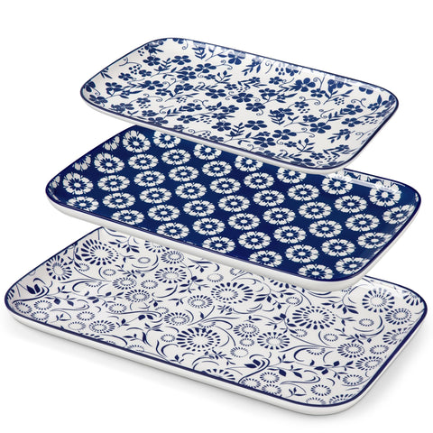Bandeja grande Vancasso de porcelana 16p, ideal para platos principales y presentaciones elegantes.