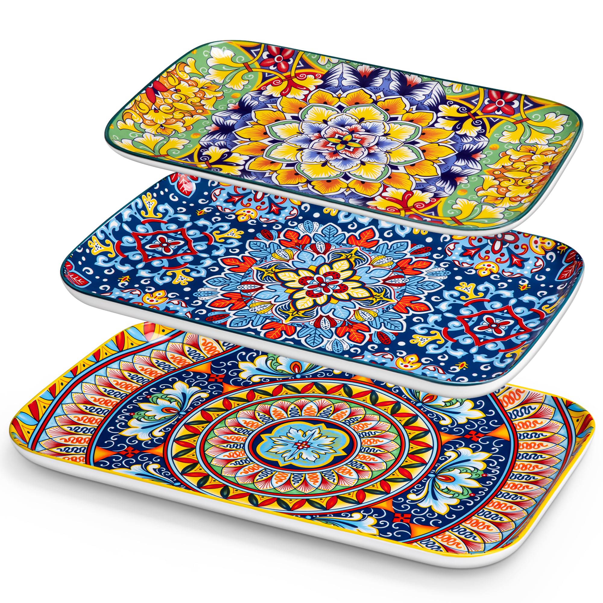 Bandeja rectangular grande de vancasso, ideal para asados y carnes