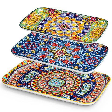 Bandeja rectangular grande de vancasso, ideal para asados y carnes