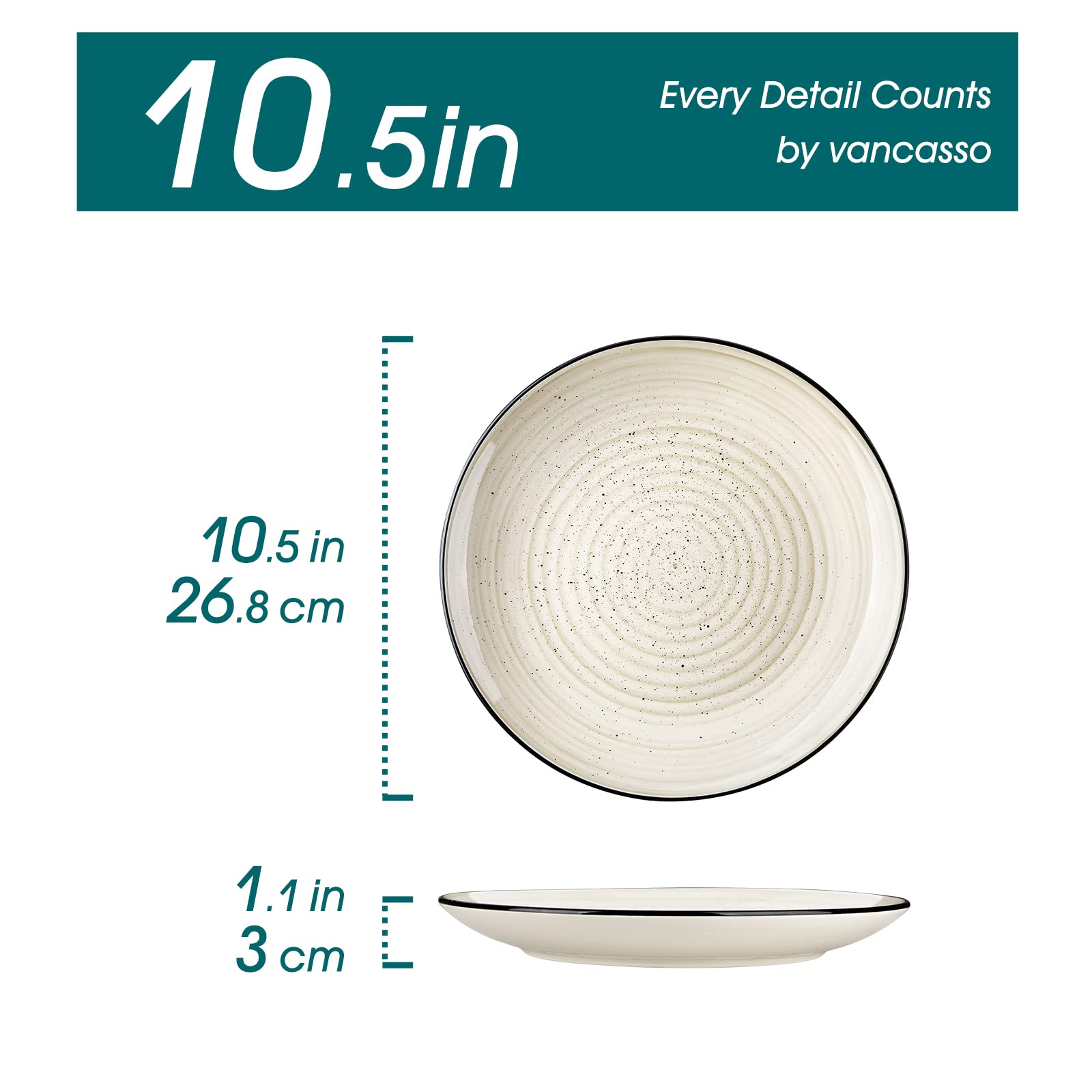 vancasso Bonbon plato ceramico beige con diseño elegante para ocasiones