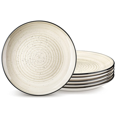 vancasso Bonbon platos cena 10.5 pulgadas en beige, ideal para comidas completas