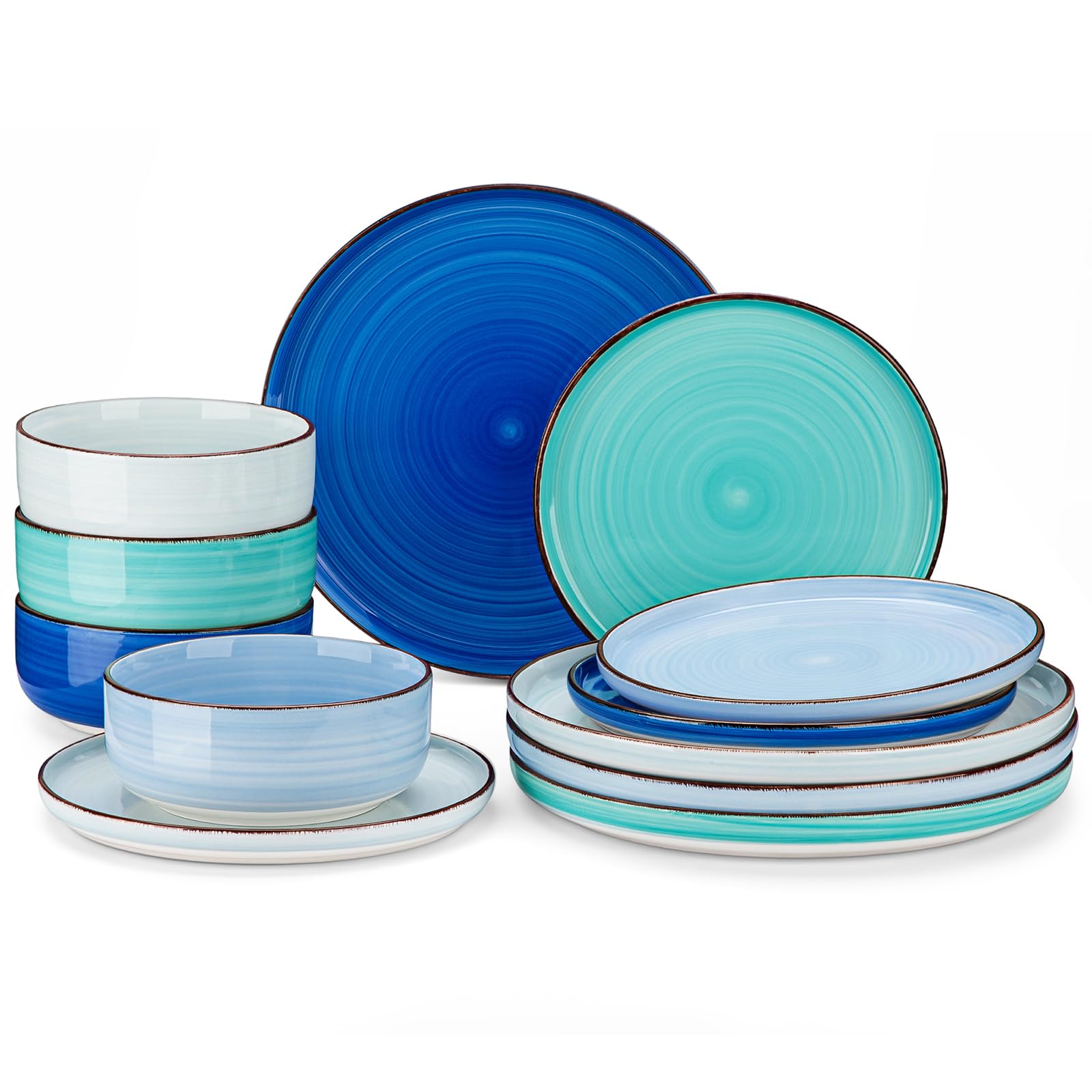 Vancasso Bonita Blue, juego de platos cena, color vivo para mesas elegantes