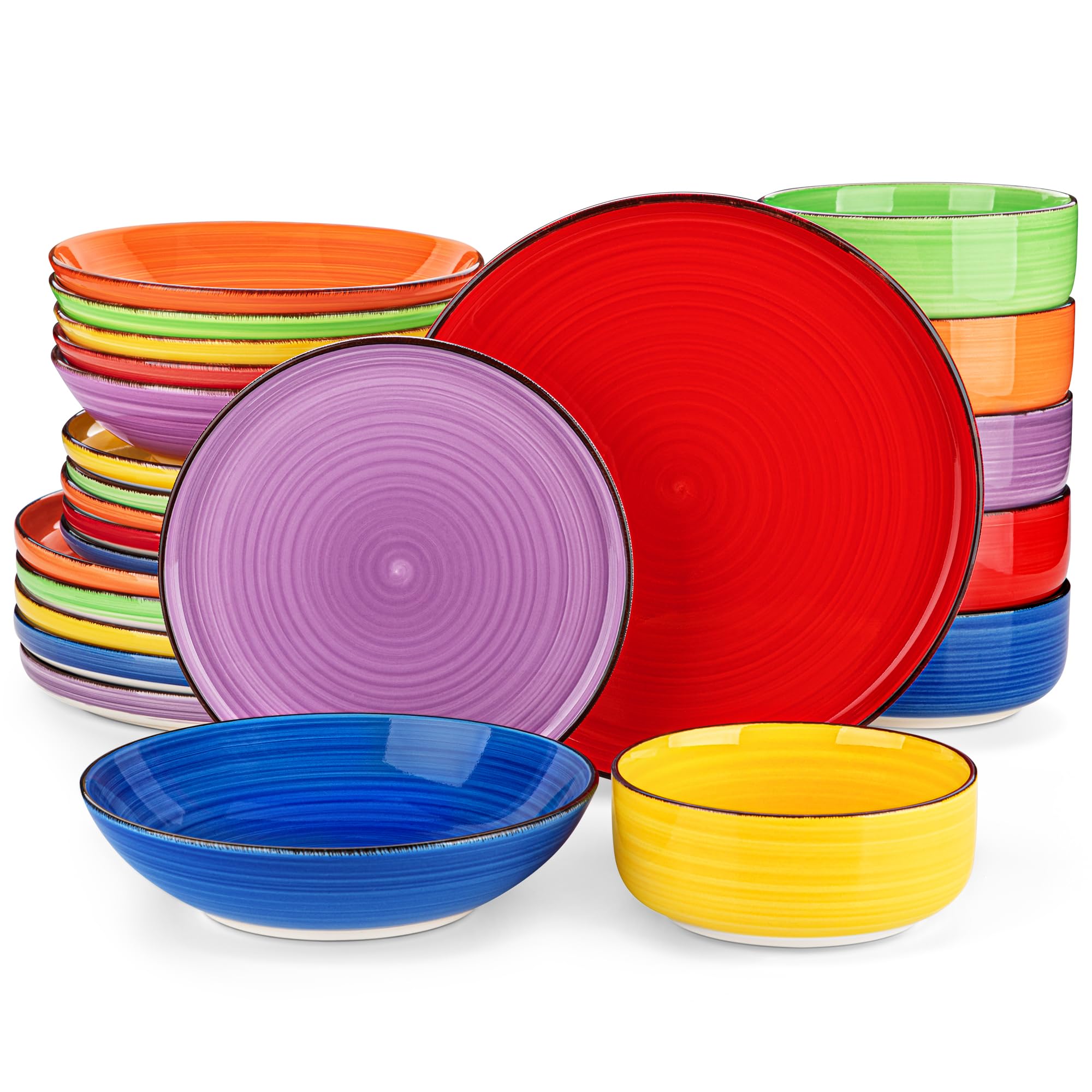Vancasso Bonita juego vajilla colorido para comidas diarias y momentos especiales.