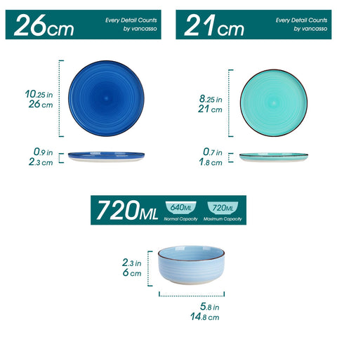 Vancasso Bonita: plato de ensalada azul, aporta color a cada comida