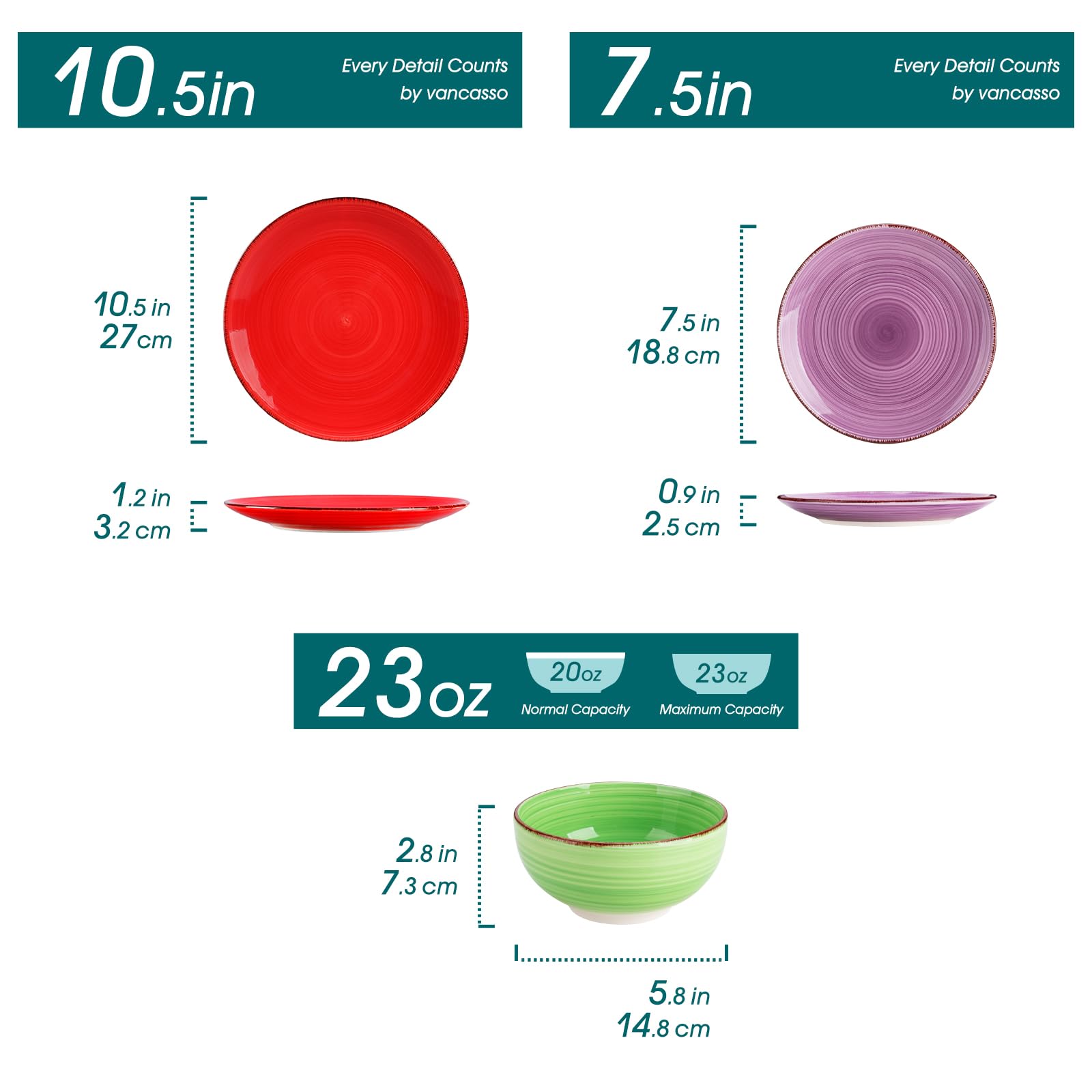 Vancasso Bonita: plato hondo con espirales, perfecto para sopas.