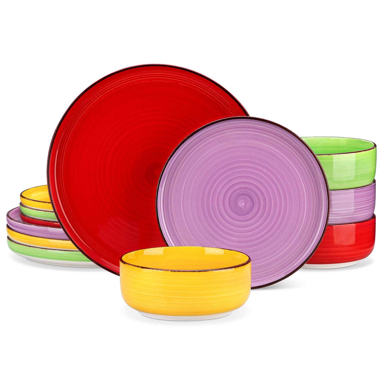 Vancasso Bonita: plato de cena 10-25 pulgadas, color vibrante para cada comida.