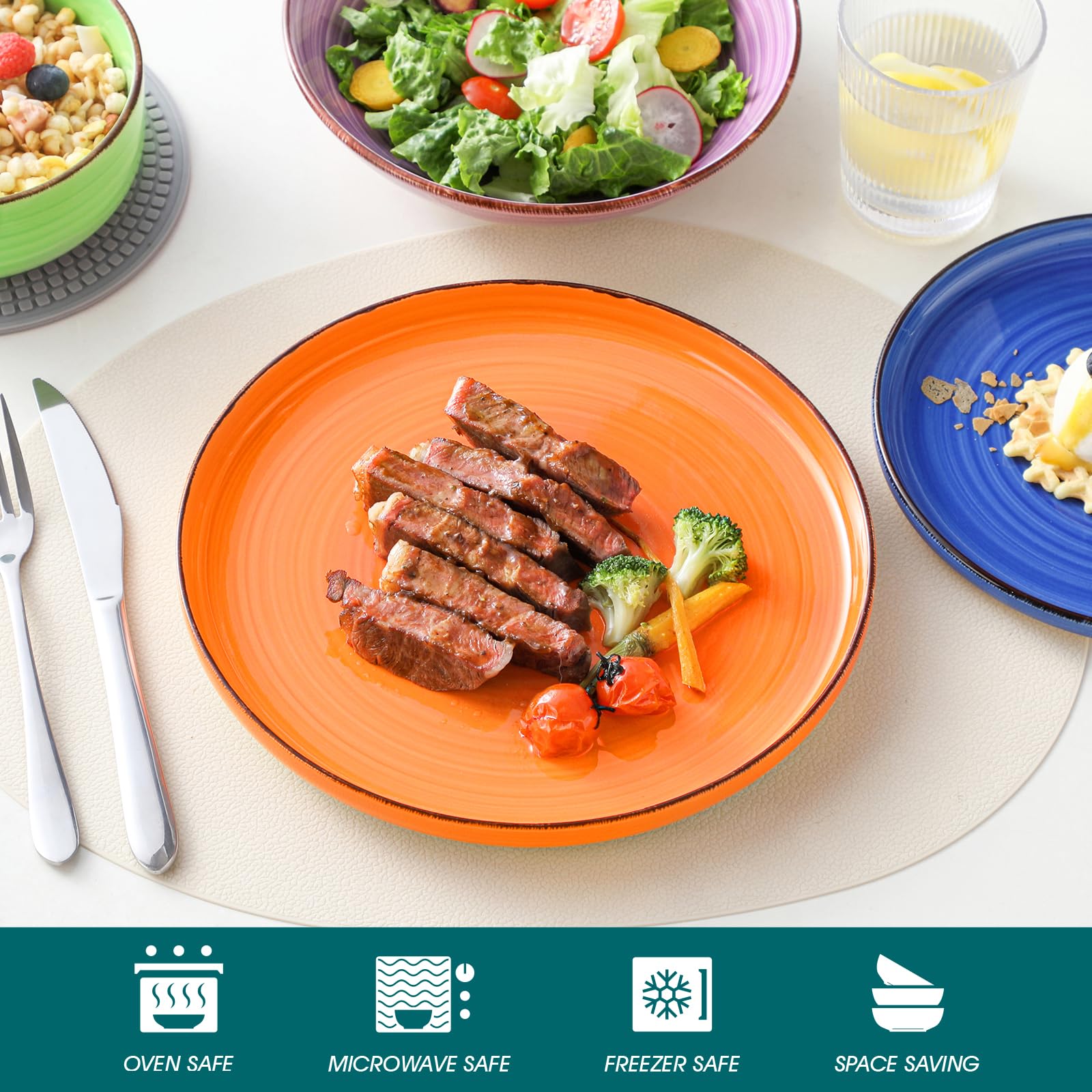 Vancasso Bonita platos cena 26 cm, ideales para comidas completas.