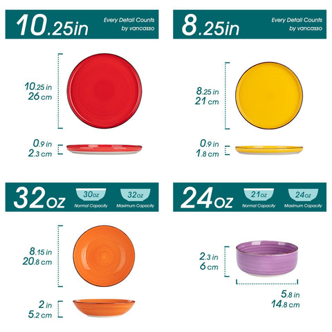 Vancasso Bonita tazones cereal 710 ml, ideales para porciones generosas.