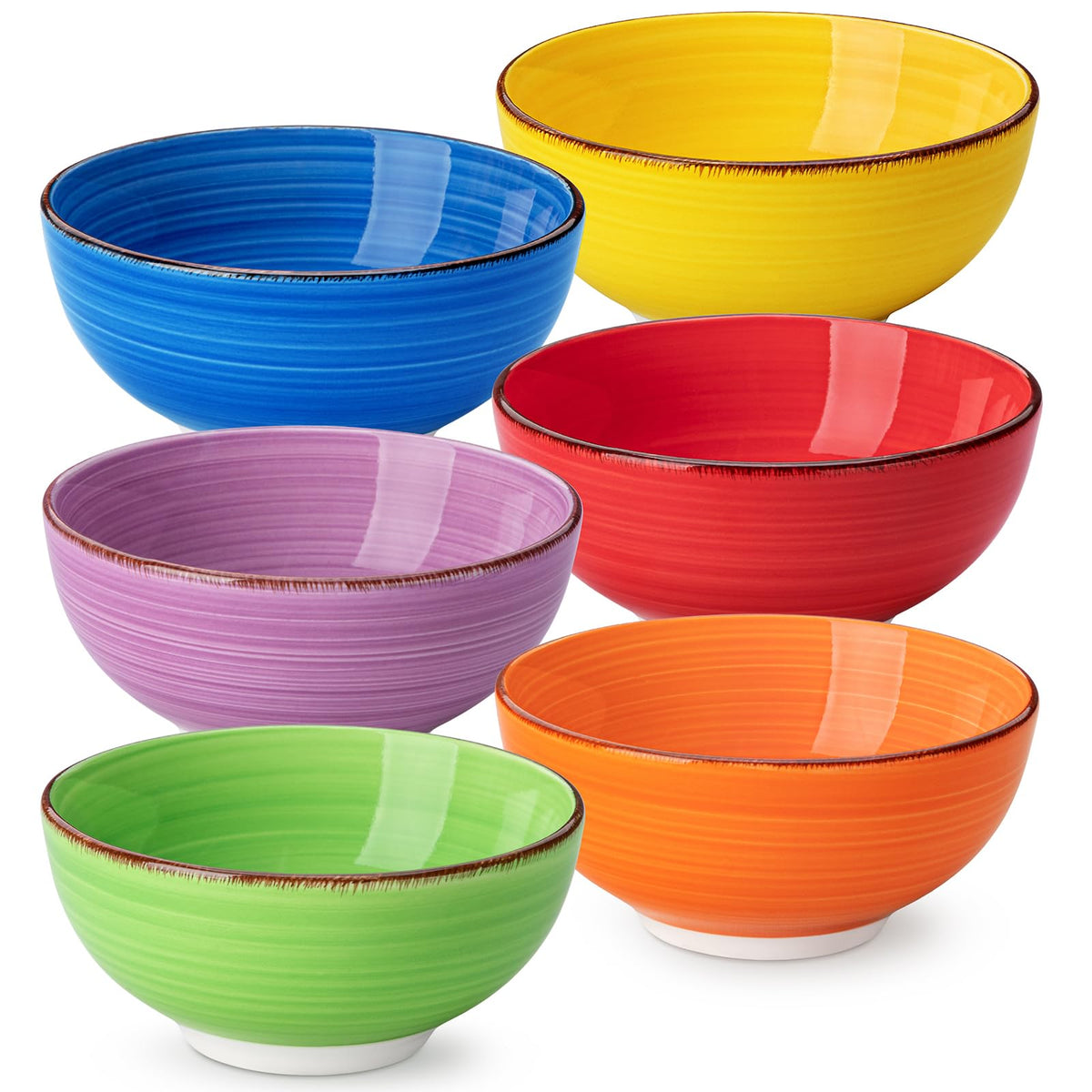 Tazones Bonita de Vancasso: juego de 6 colores vivos para postres y aperitivos.