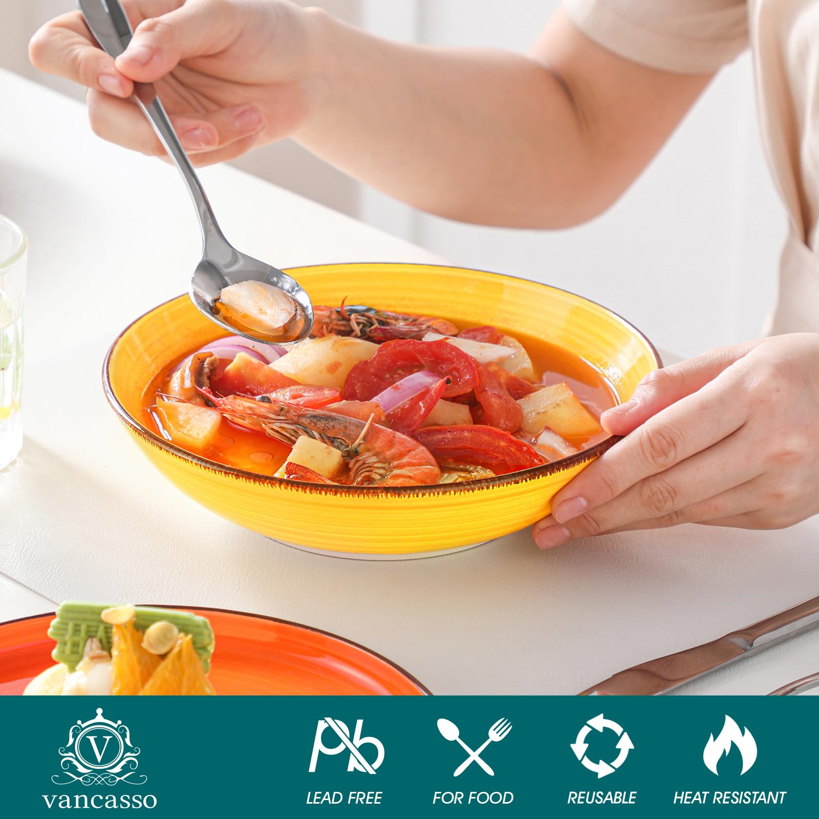 Vancasso Bonita tazones pasta 950 ml, perfectos para porciones generosas.