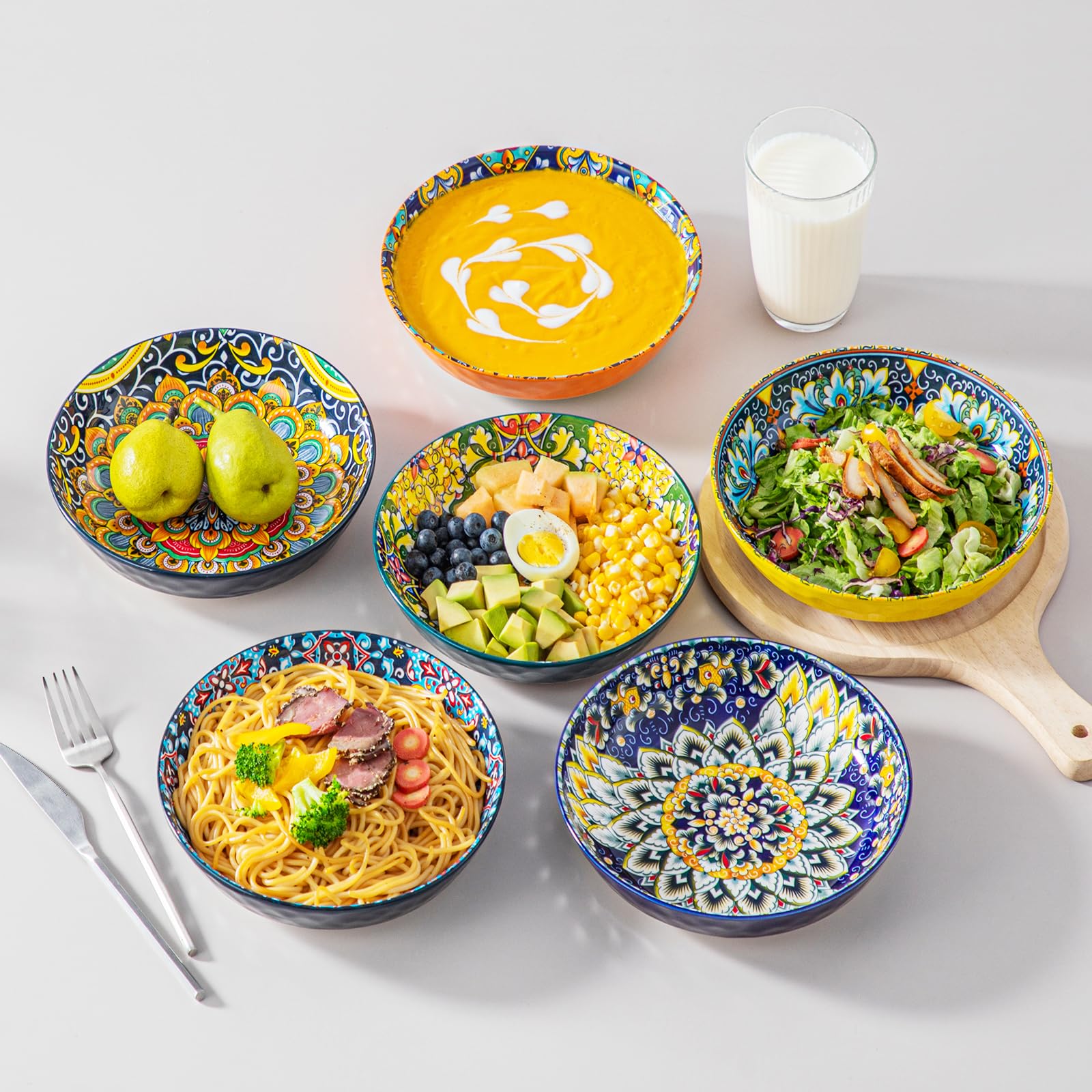 Conjunto versátil para brunch y cenas, cuencos Vancasso.