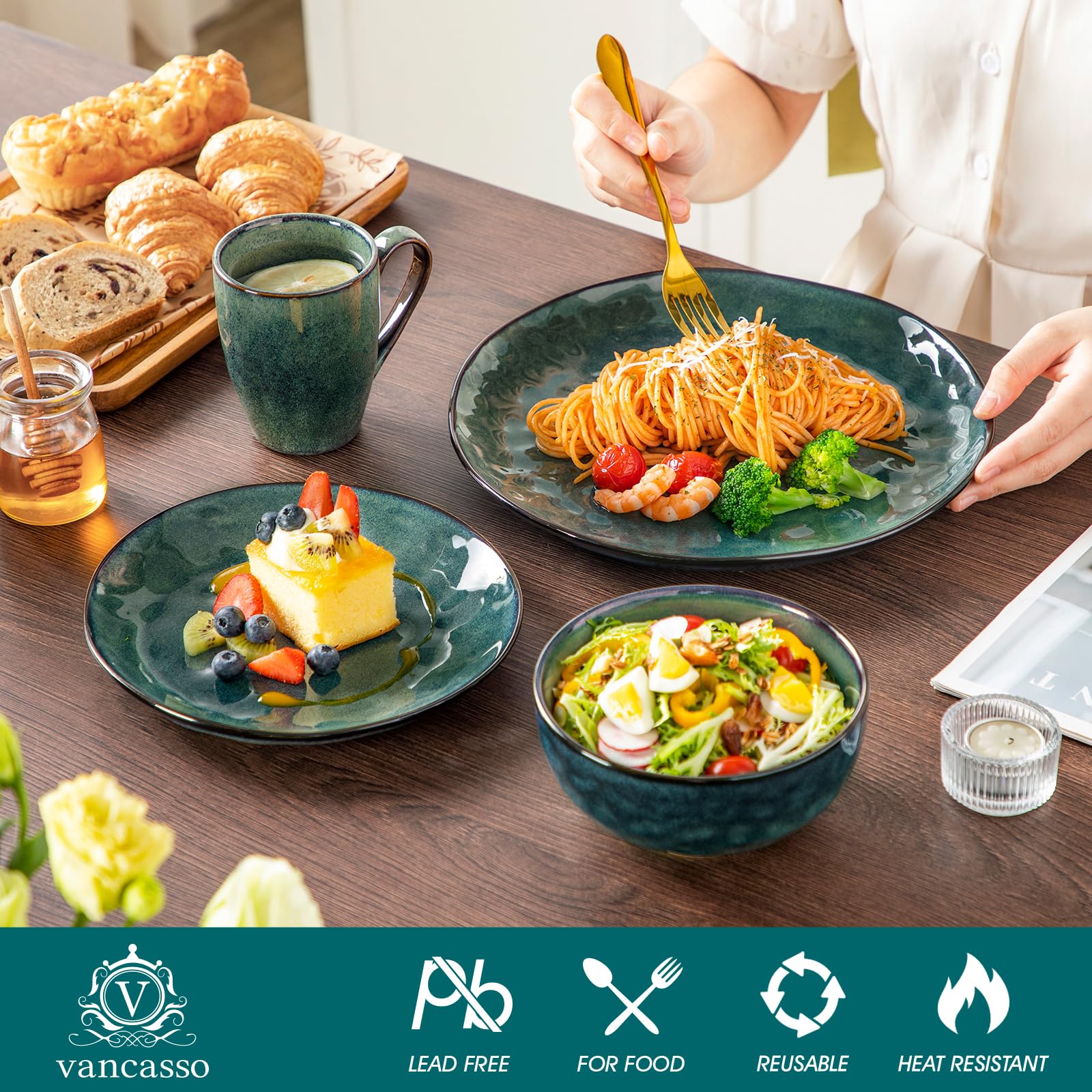 Vancasso Estrellado: tazones cereal amplios, ideales para desayunos.