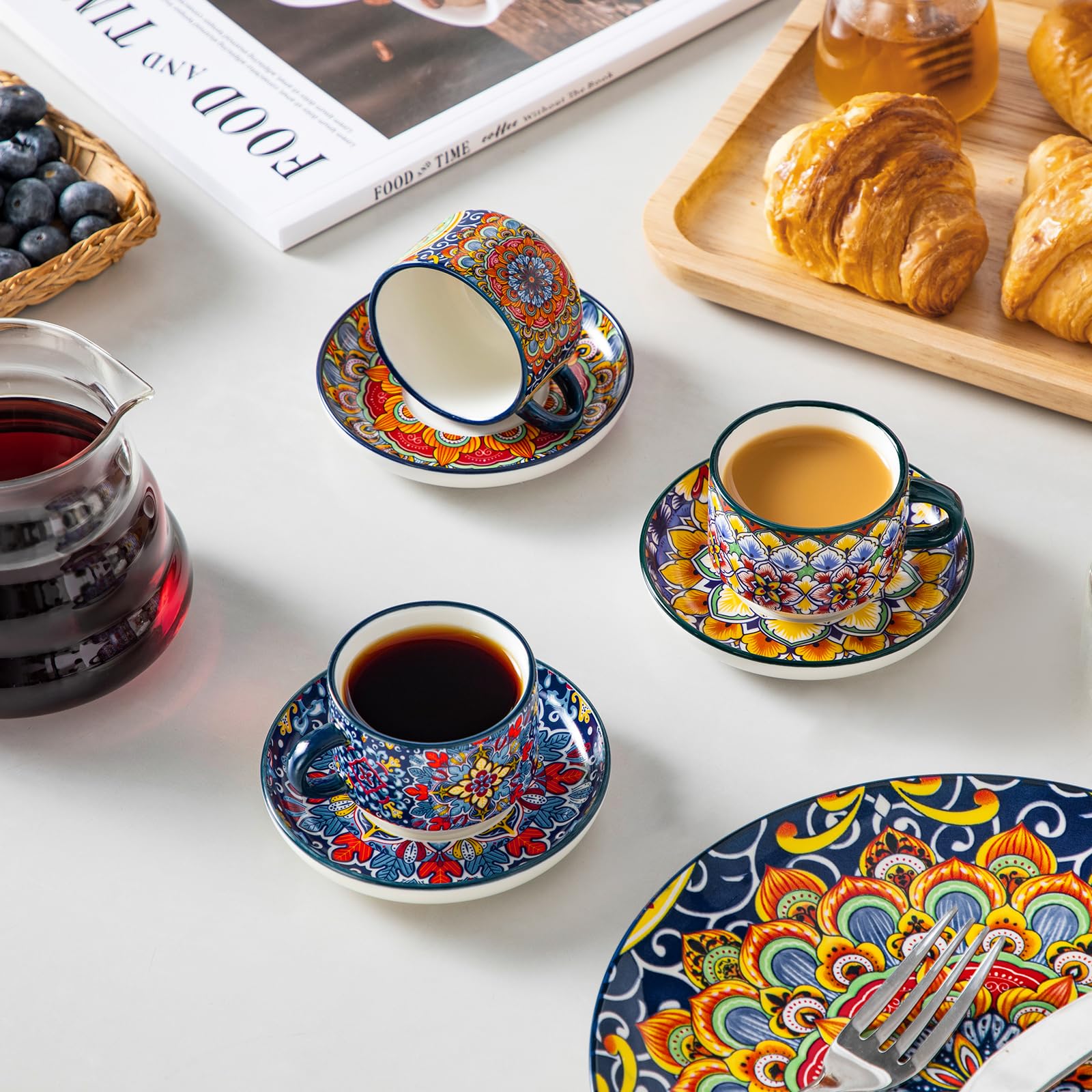 Diseño ergonómico de manejo cómodo para tazas de espresso vancasso.