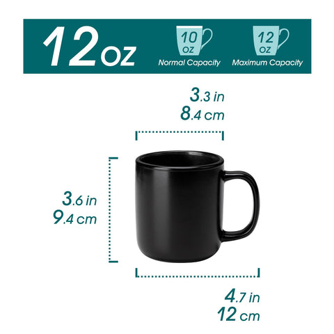 Juego de tazas cerámicas vancasso de 6 piezas, acabado mate
