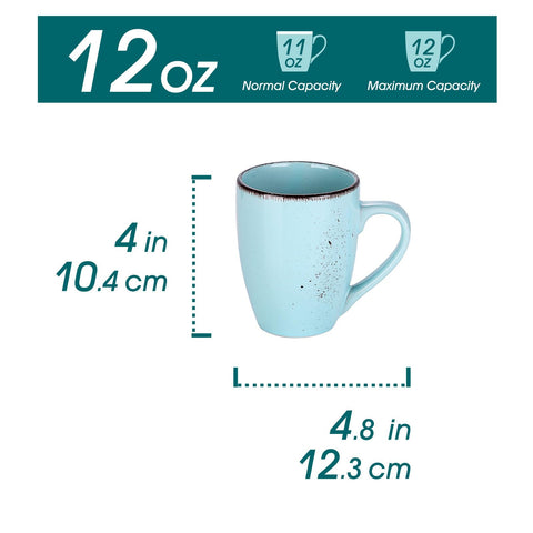 Navia 355 ml, taza de cerámica azul claro, ideal para café con leche.