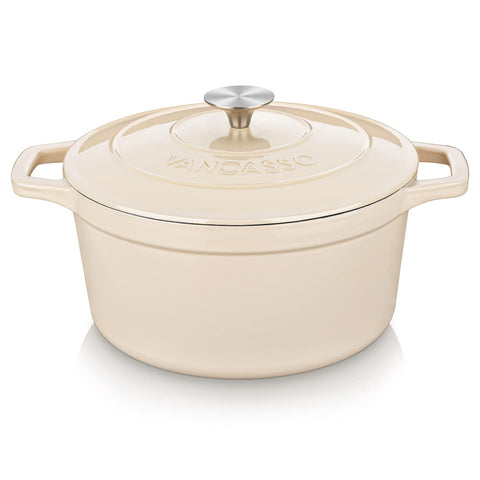 La olla Vancasso con tapa y mangos dobles, ideal para guisos familiares.